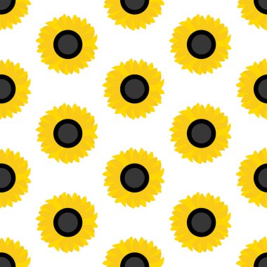 Ayçiçeği çiçek seamless modeli