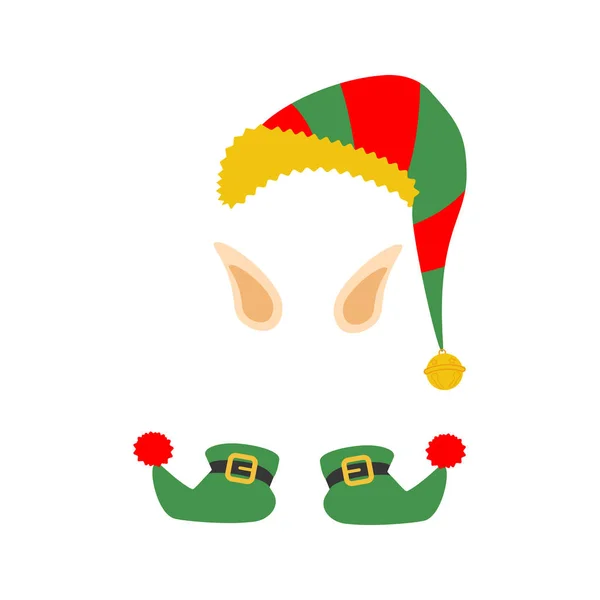 Christmas elf costume illustration — Stock Vector