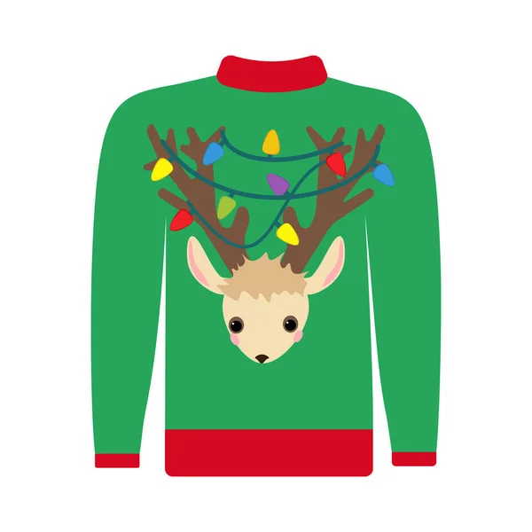 Boże Narodzenie brzydki sweter ilustracja — Wektor stockowy