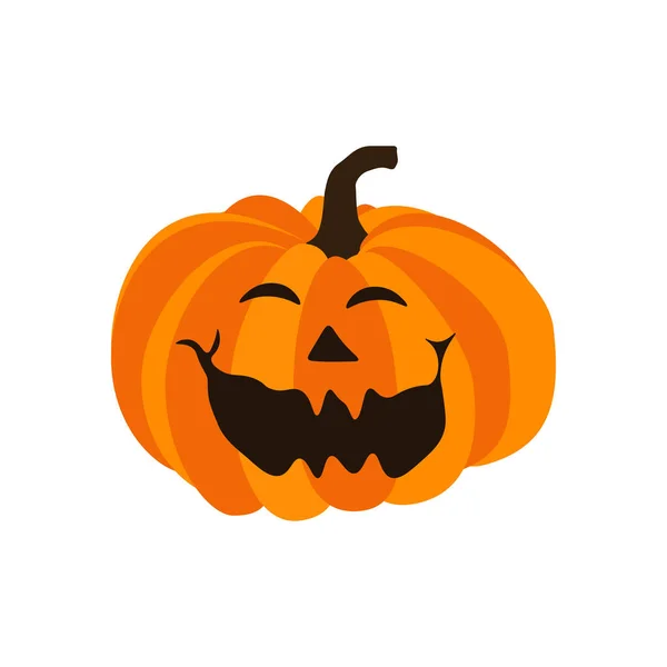 Illustration Citrouille Halloween Sur Fond Blanc Illustration Vectorielle — Image vectorielle