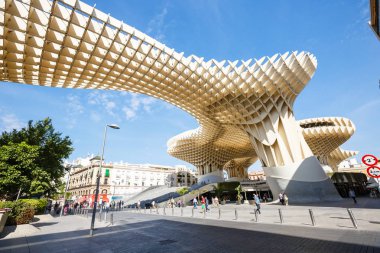 Seville Plaza de la Encarnacion'da Amazing Metropol Parasol, İspanya