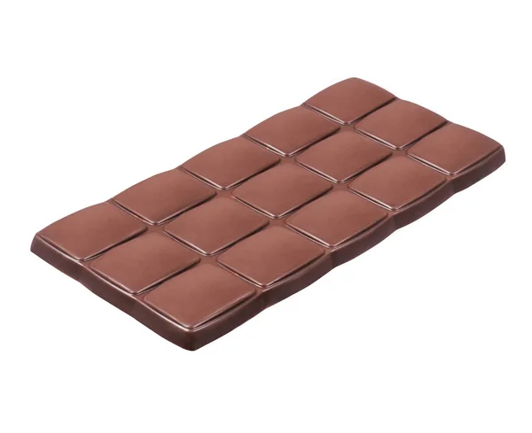 Välsmakande Choklad Bar Närbild Isolerade Vit Bakgrund — Stockfoto