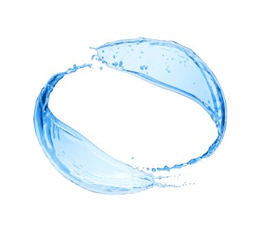 Tatlı su sıçramalarına beyaz bir arka plan üzerinde