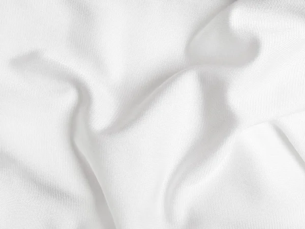 Wrinkled Texture White Synthetic Fabric — Stock Photo, Image
