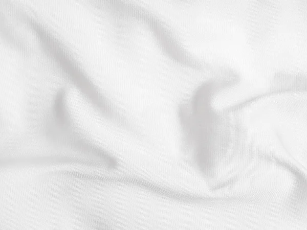 Crumpled Texture White Synthetic Fabric — Stock Photo, Image