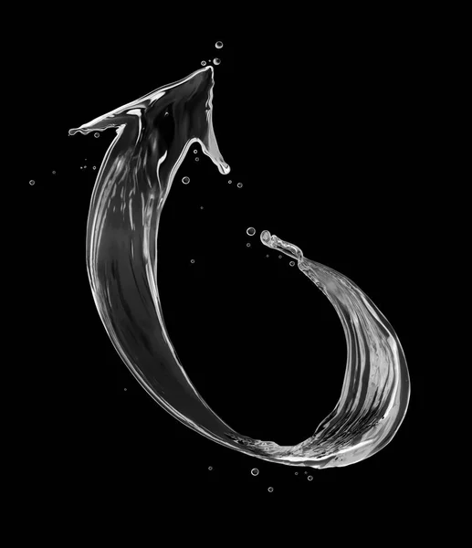Nyíl Készült Fröccsenő Víz Fogalmi Kép Egy Fekete Háttér — Stock Fotó