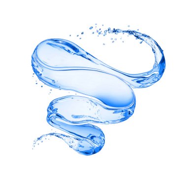 Beyaz arka plan üzerinde izole su dönen girdap