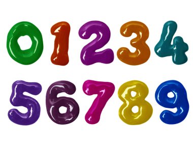 Yüksek çözünürlükte (Bölüm 2. renkli sır kalın numaralar yapılmış Numaraları)