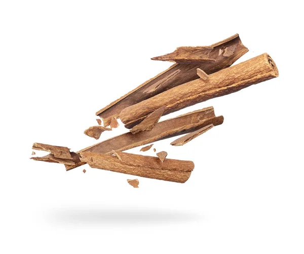 Tongkat kayu manis hancur di tutup udara — Stok Foto