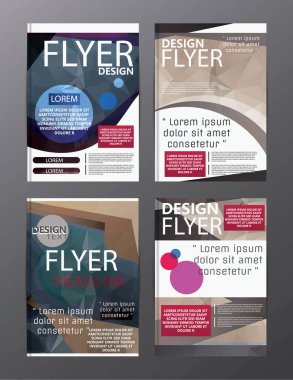 Çokgen Modern broşür düzeni tasarım şablonu. El ilanı broşür kapak sunu 