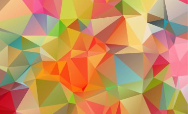 Farklı boyut ve renklerde üçgenlerden oluşan düşük polimetrik arkaplan