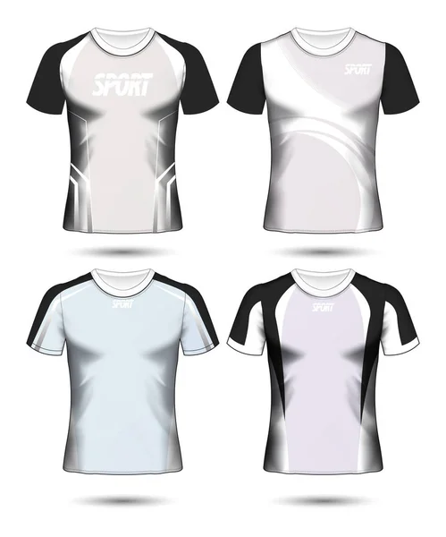 Ensemble Gabarit Poly Design Shirt Sport Soccer Illustration Vectorielle Polo — Image vectorielle