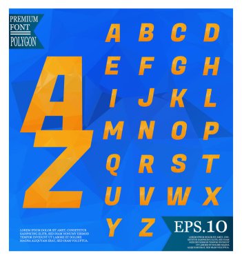 Yazı tipi lowpoly üzerinde arka plan düşük Poli dokulu üçgen şekiller rasgele desen tasarım