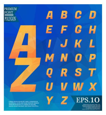 Yazı tipi lowpoly üzerinde arka plan düşük Poli dokulu üçgen şekiller rasgele desen tasarım