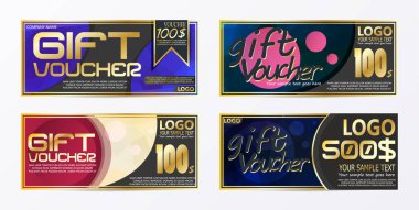 Hediye sertifikası fiş kupon kartı arka plan şablonu