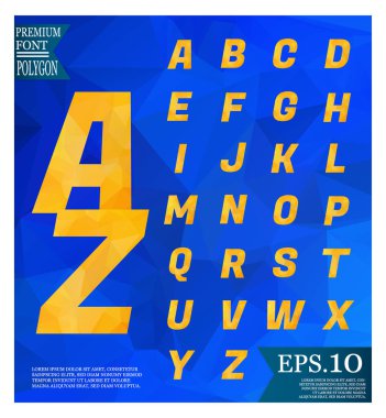 Yazı tipi lowpoly üzerinde arka plan düşük Poli dokulu üçgen şekiller rasgele desen tasarım