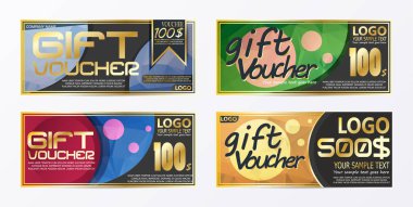 Hediye sertifikası fiş kupon kartı arka plan şablonu