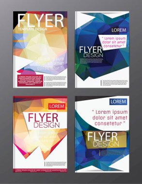 Düzeni tasarım şablonu yıllık rapor el ilanı broşür Modern arka plan. illüstrasyon vektör çokgen 