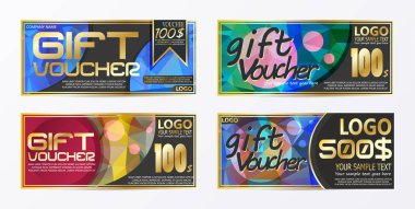 Hediye sertifikası fiş kupon kartı arka plan şablonu