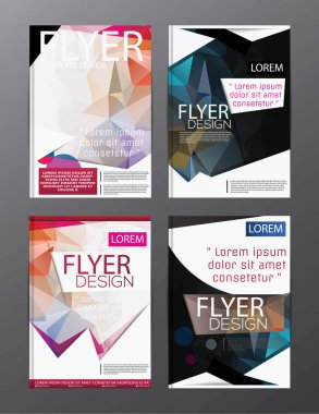 Düzeni tasarım şablonu yıllık rapor el ilanı broşür Modern arka plan. illüstrasyon vektör çokgen 