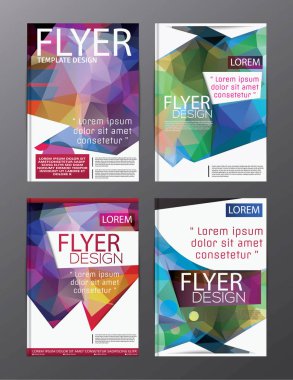 Düzeni tasarım şablonu yıllık rapor el ilanı broşür Modern arka plan. illüstrasyon vektör çokgen 