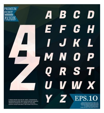 Yazı tipi lowpoly üzerinde arka plan düşük Poli dokulu üçgen şekiller rasgele desen tasarım