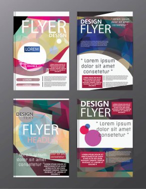 Çokgen Modern broşür düzeni tasarım şablonu. El ilanı broşür kapak sunu 