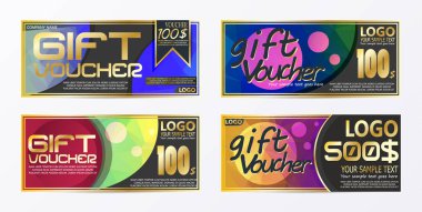 Hediye sertifikası fiş kupon kartı arka plan şablonu