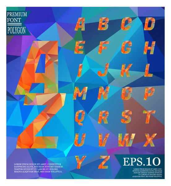 Yazı tipi lowpoly üzerinde arka plan düşük Poli dokulu üçgen şekiller rasgele desen tasarım