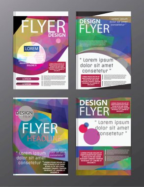 Çokgen Modern broşür düzeni tasarım şablonu. El ilanı broşür kapak sunu 