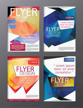 Düzeni tasarım şablonu yıllık rapor el ilanı broşür Modern arka plan. illüstrasyon vektör çokgen 