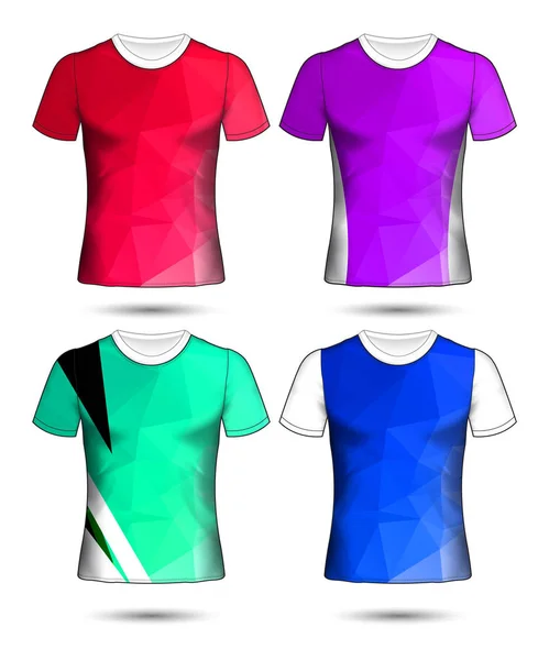 Set Calcio Calcio Jersey Modello Shirt Stile Progettare Vostra Illustrazione — Vettoriale Stock