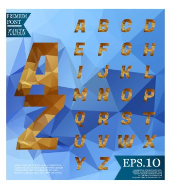 Yazı tipi lowpoly üzerinde arka plan düşük Poli dokulu üçgen şekiller rasgele desen tasarım