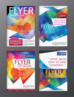 Düzeni tasarım şablonu yıllık rapor el ilanı broşür Modern arka plan. illüstrasyon vektör çokgen 