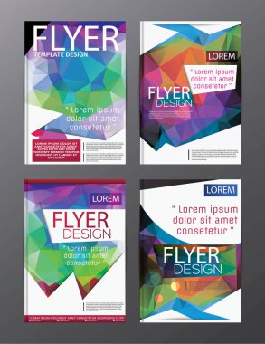 Düzeni tasarım şablonu yıllık rapor el ilanı broşür Modern arka plan. illüstrasyon vektör çokgen 