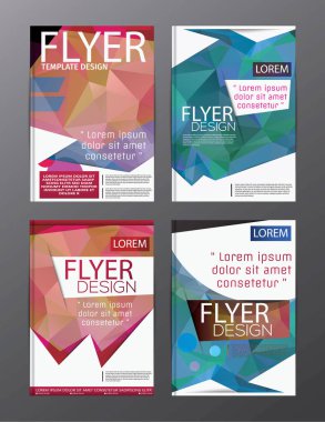 Düzeni tasarım şablonu yıllık rapor el ilanı broşür Modern arka plan. illüstrasyon vektör çokgen 