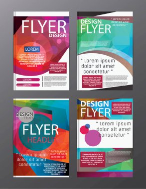 Çokgen Modern broşür düzeni tasarım şablonu. El ilanı broşür kapak sunu 