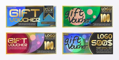 Hediye sertifikası fiş kupon kartı arka plan şablonu