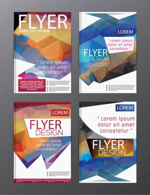 Düzeni tasarım şablonu yıllık rapor el ilanı broşür Modern arka plan. illüstrasyon vektör çokgen 