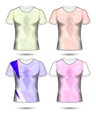 gömlek, t, şablon, arka, vektör, açık, tasarım, beyaz, t-shirt, moda, giyim, Giysi, illüstrasyon, üst, boş, yan, tekstil, kol, görünümü, siyah, Soyut, arka plan, Erkek, spor, erkekler, arka plan, Çokgen, mozaik, poligonal, Soyut, renk