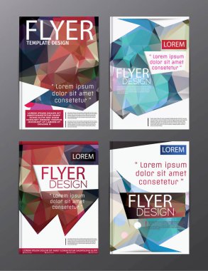 Düzeni tasarım şablonu yıllık rapor el ilanı broşür Modern arka plan. illüstrasyon vektör çokgen 