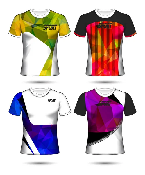 Set Calcio Calcio Jersey Modello Shirt Stile Progettare Vostra Illustrazione — Vettoriale Stock