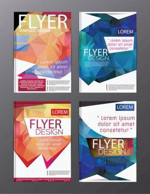 Düzeni tasarım şablonu yıllık rapor el ilanı broşür Modern arka plan. illüstrasyon vektör çokgen 