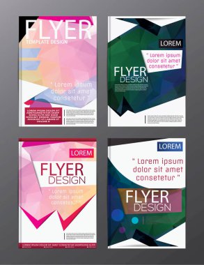 Düzeni tasarım şablonu yıllık rapor el ilanı broşür Modern arka plan. illüstrasyon vektör çokgen 