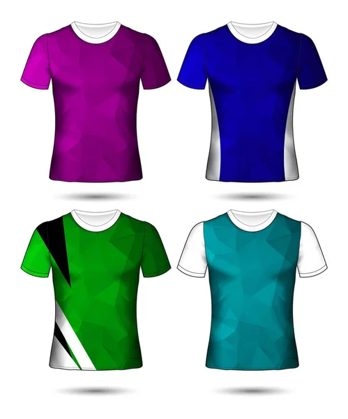 Σύνολο Ποδοσφαίρου Ποδοσφαίρου Φανέλα Πρότυπο Shirt Στυλ Σχεδιασμός Ποδοσφαιρική Ομάδα — Διανυσματικό Αρχείο
