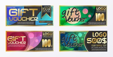 Hediye sertifikası fiş kupon kartı arka plan şablonu