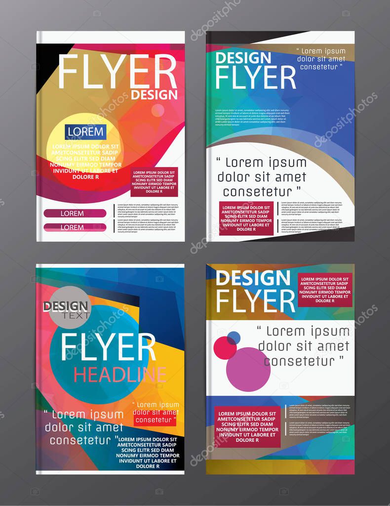 Polygon Modern Brochure Layout design template.Flyer Leaflet cover Presentation 