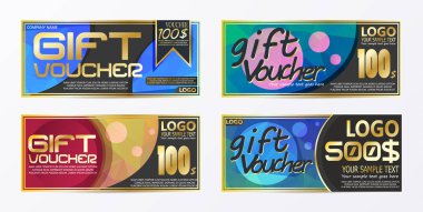 Hediye sertifikası fiş kupon kartı arka plan şablonu