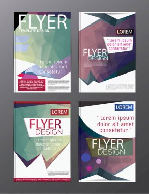 Düzeni tasarım şablonu yıllık rapor el ilanı broşür Modern arka plan. illüstrasyon vektör çokgen 