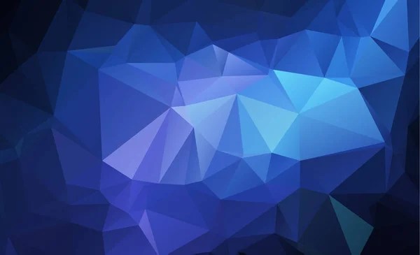 Modré Světlo Polygonální Mozaiku Pozadí Vektorové Ilustrace Zdi Pozadí Vignette — Stockový vektor